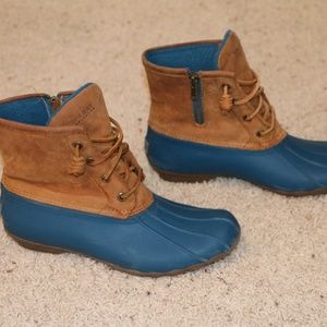 Sperry Duck Boots with Blue Sole